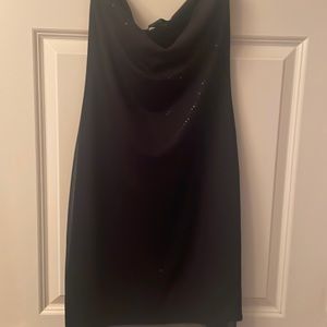 Express size 5/6 sheath sequin shear overlay cocktail dress